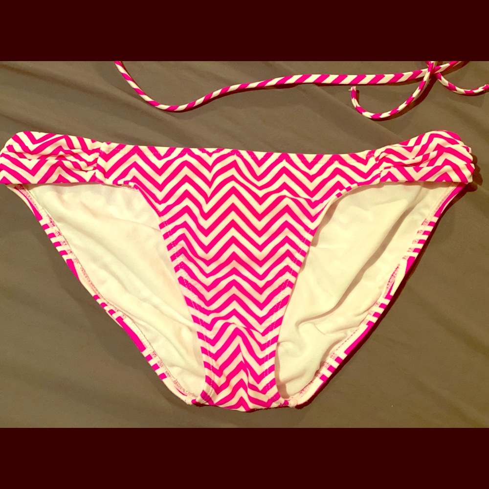 Pink Chevron Bikini Bottom 👙